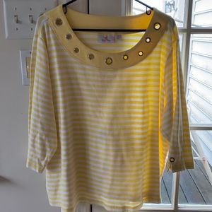 Women’s Quacker Factory striped top.